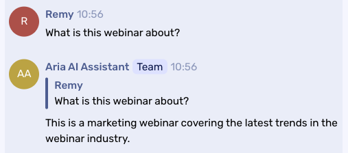 Use AI Assistant in on-demand webinars