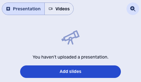 Upload slides during the webinar